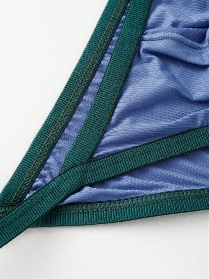 FANDY Men's Sexy Solid Color Mesh Adjustable Thong Underwear